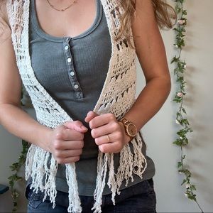 Macrame Vest - Sz S